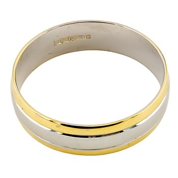 18ct gold 2 tone 5.8g Wedding Ring size X